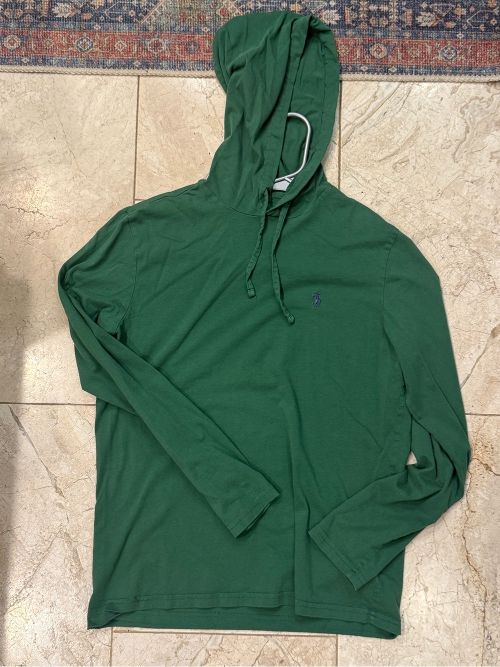 Polo by Ralph Lauren Forest Green Hooded Long Sleeve Shirt